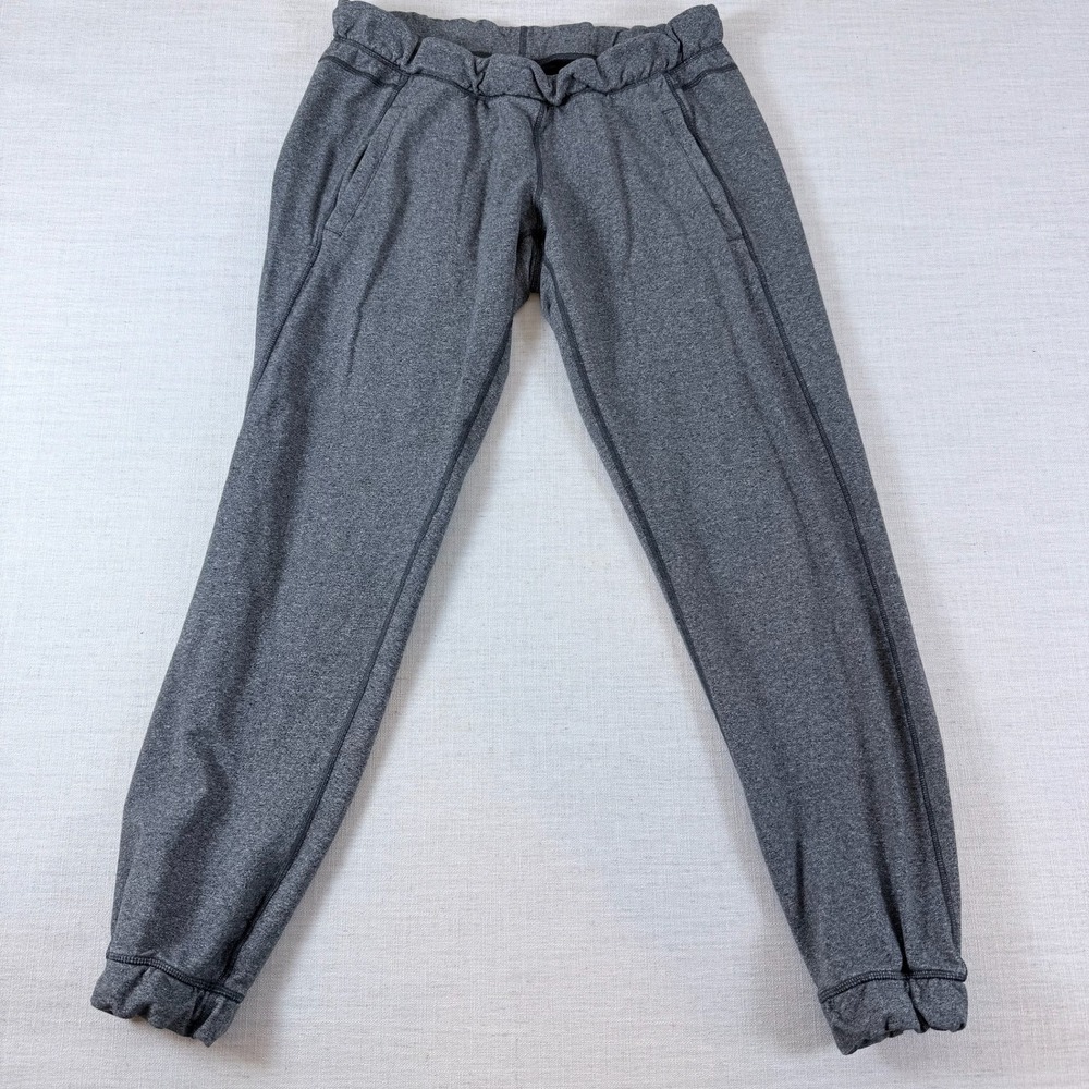 Lululemon Heathered Gray Athletic Joggers Tapered Sweatpants Pockets